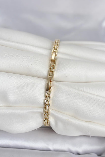 Xuping Model Zirkon Taşlı Gold Renk Kadın Bileklik