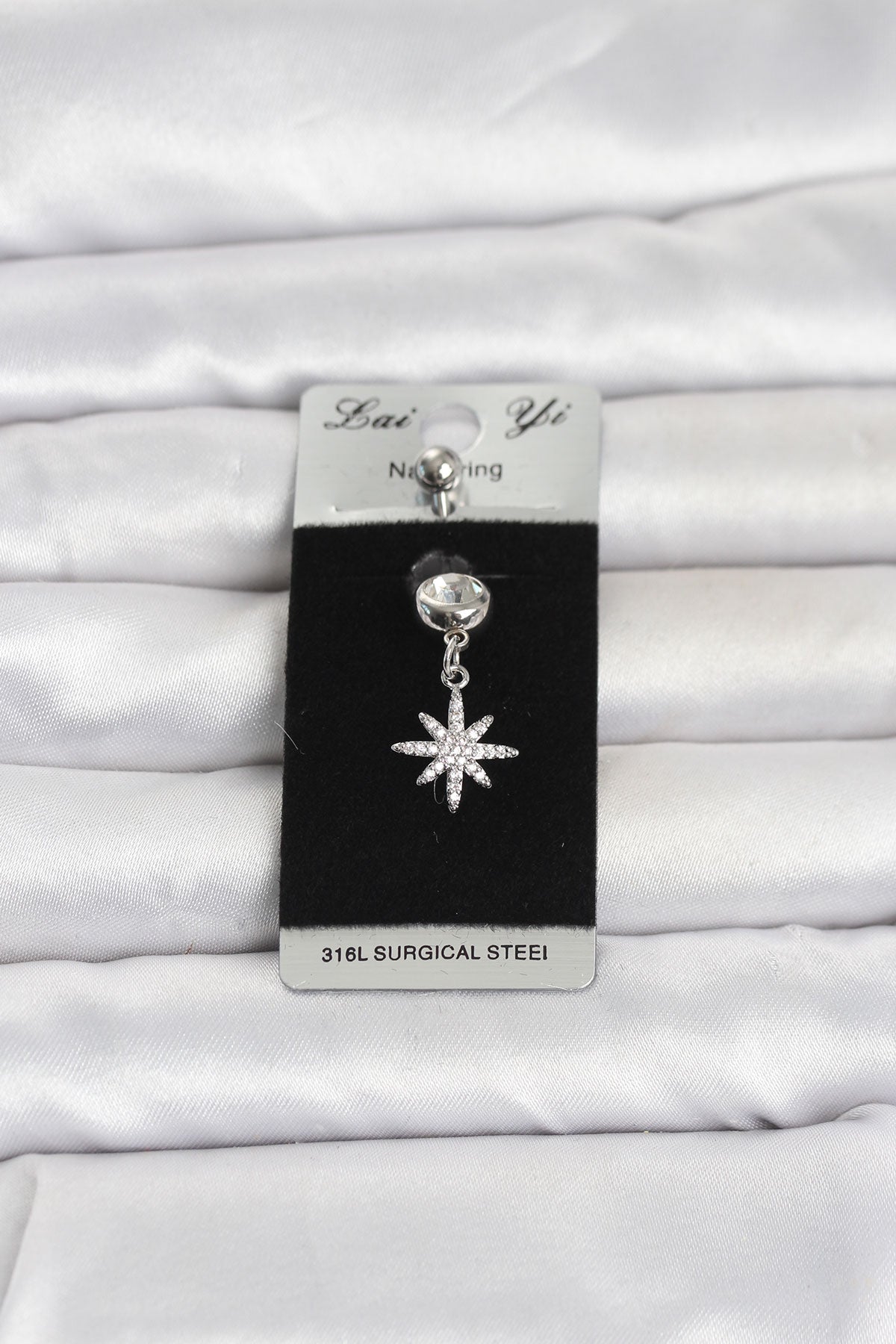 North Star Dangle Navel Piercing – 316L Stainless Steel