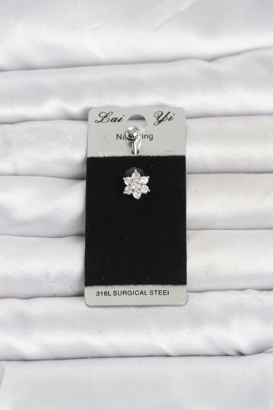 Floral Navel Piercing – 316L Stainless Steel
