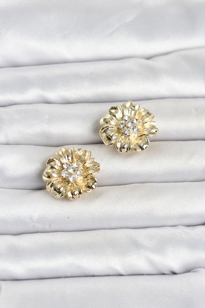 Floral Zircon Brooch Pin