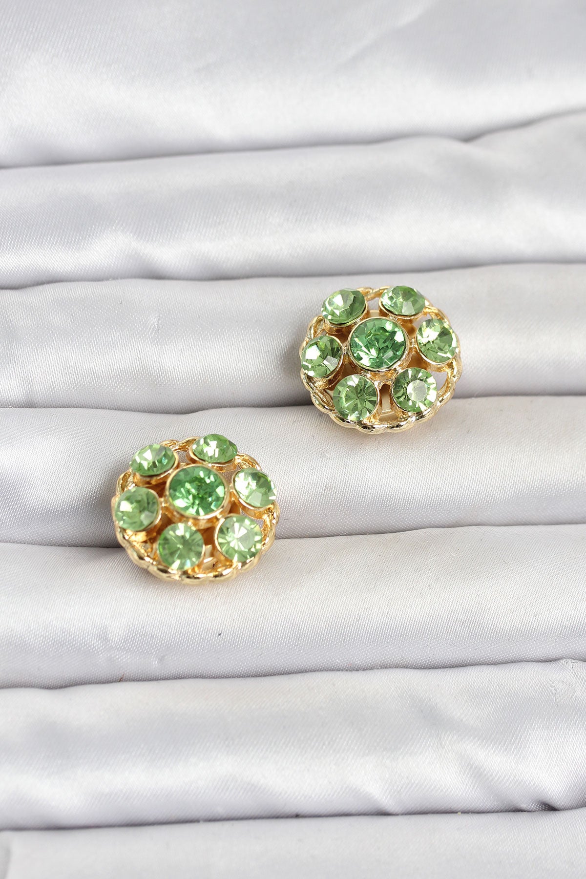 Green Zircon Brooch Pin