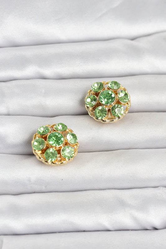 Green Zircon Brooch Pin