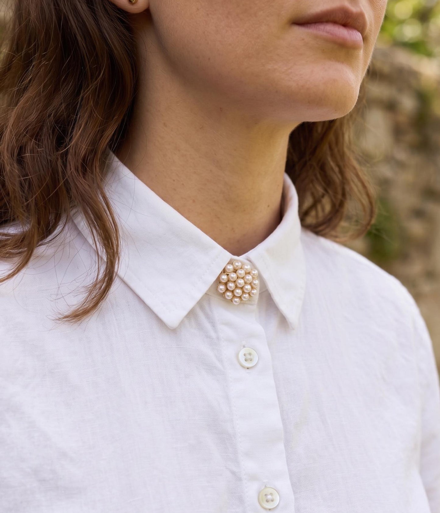 Pearl Accent Brooch Pin
