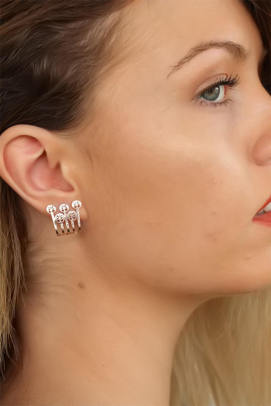 Rose Color Tree Women's Earrings