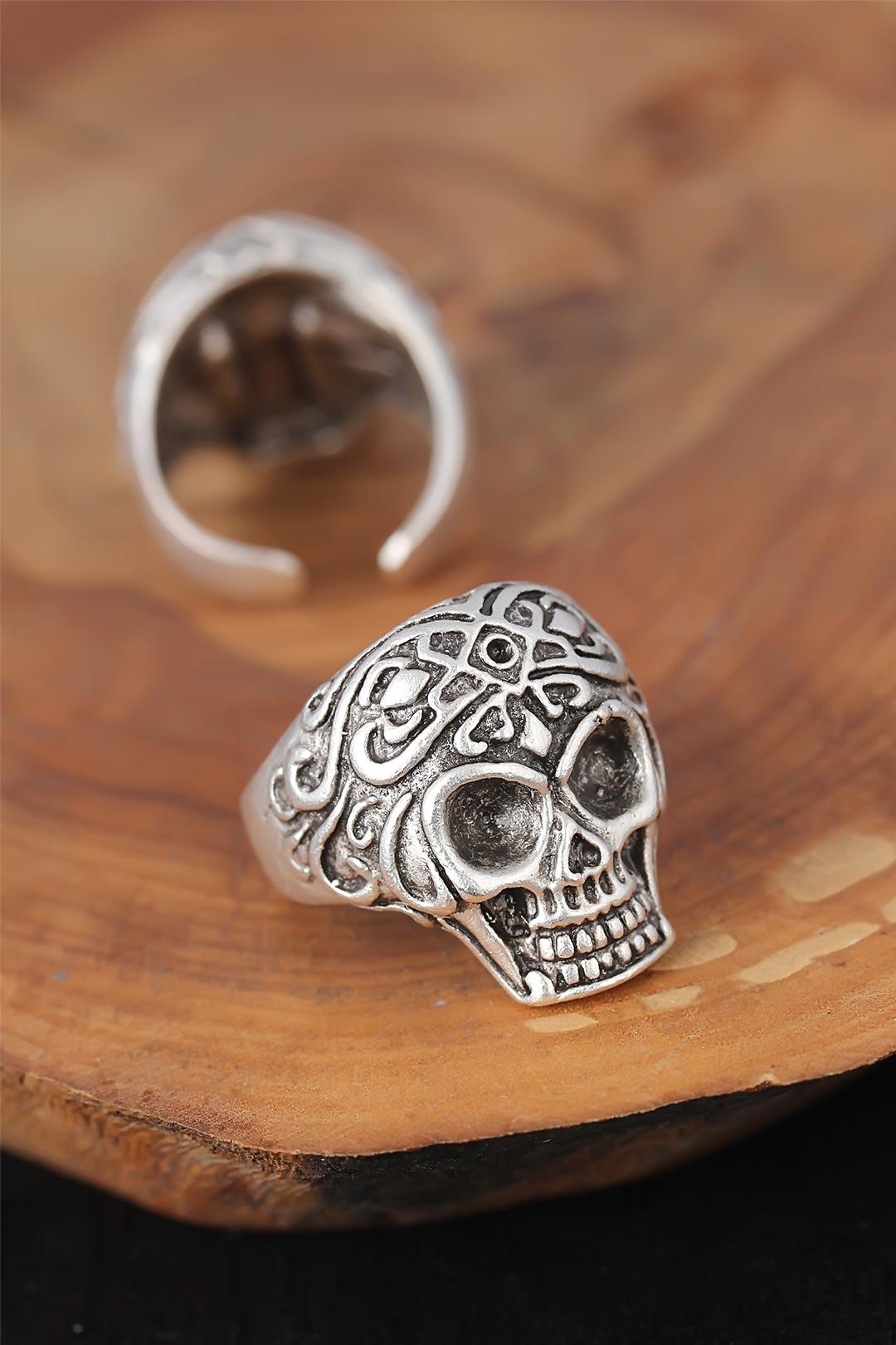 Skull Silver Color Men's Ring