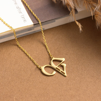 Cute Blackpink Heart Necklace, Minimalist Kpop Jewelry, Tiny Korean Pendant, Gold and Silver Gift, y2k Necklace, Christmas Gift, Handmade