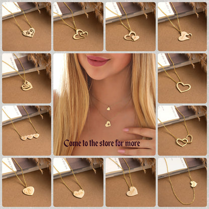 Infinity Heart Necklace: 14K Solid Gold or Sterling Silver Love Pendant