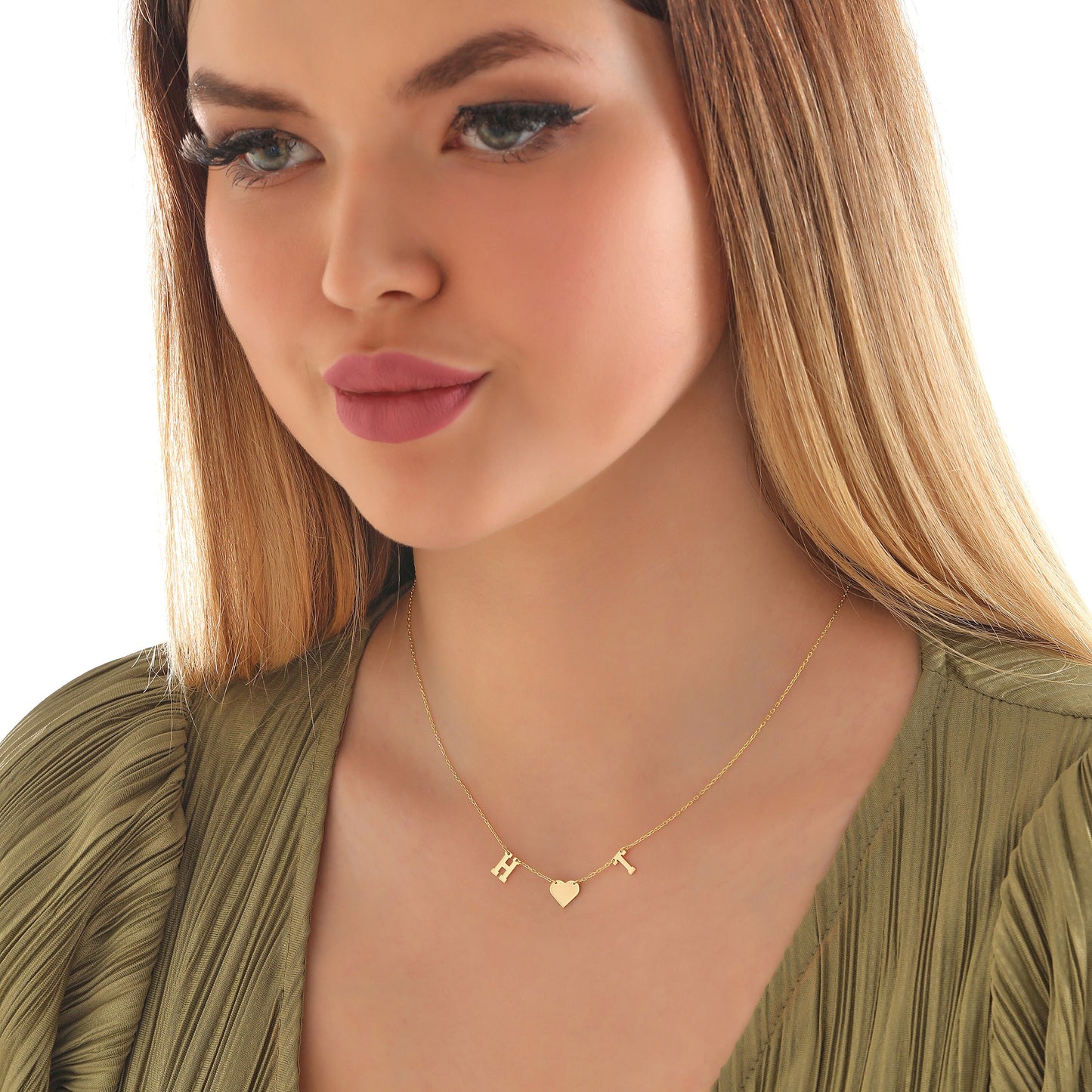 Personalized Initial Necklace: Sterling Silver, Gold Letter Jewelry