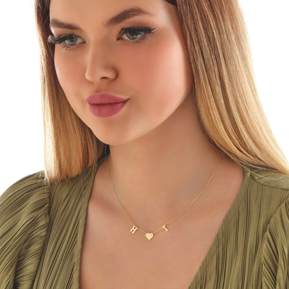 Personalized Initial Necklace: Sterling Silver, Gold Letter Jewelry