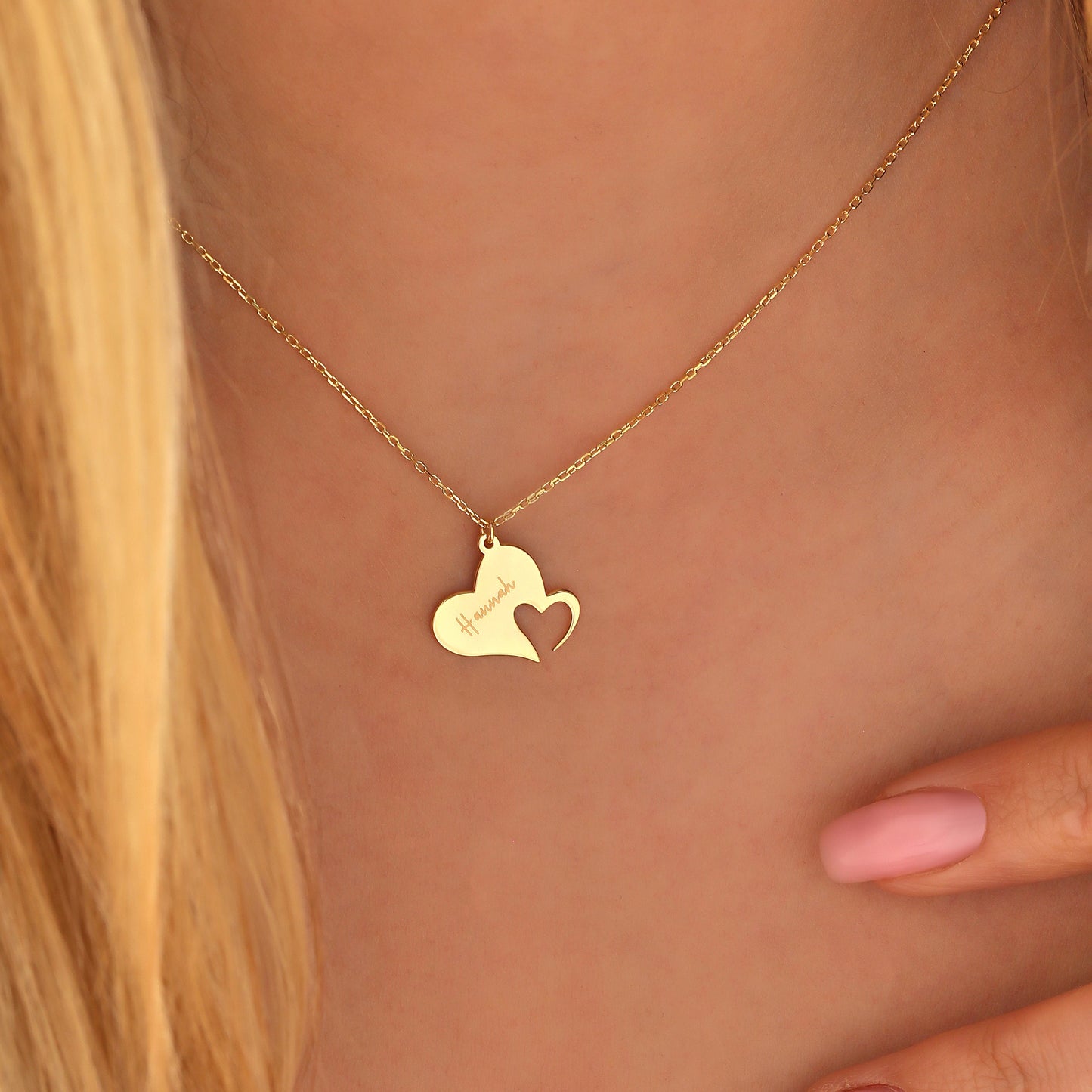 Personalized Heart Necklace: Sterling Silver Initial Pendant, Custom Letter Jewelry