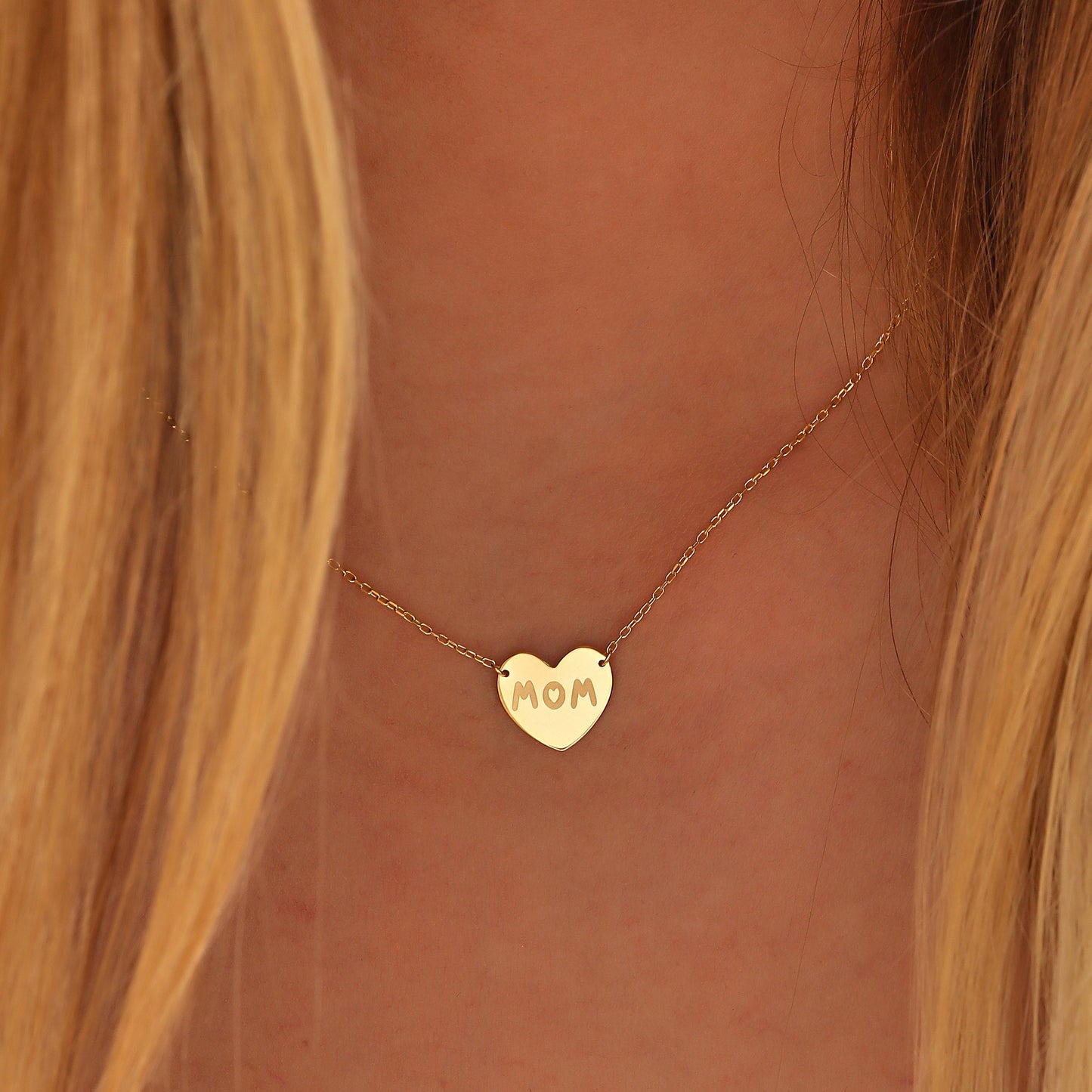 Personalized Sterling Silver Heart Necklace: Custom Engraved Charm