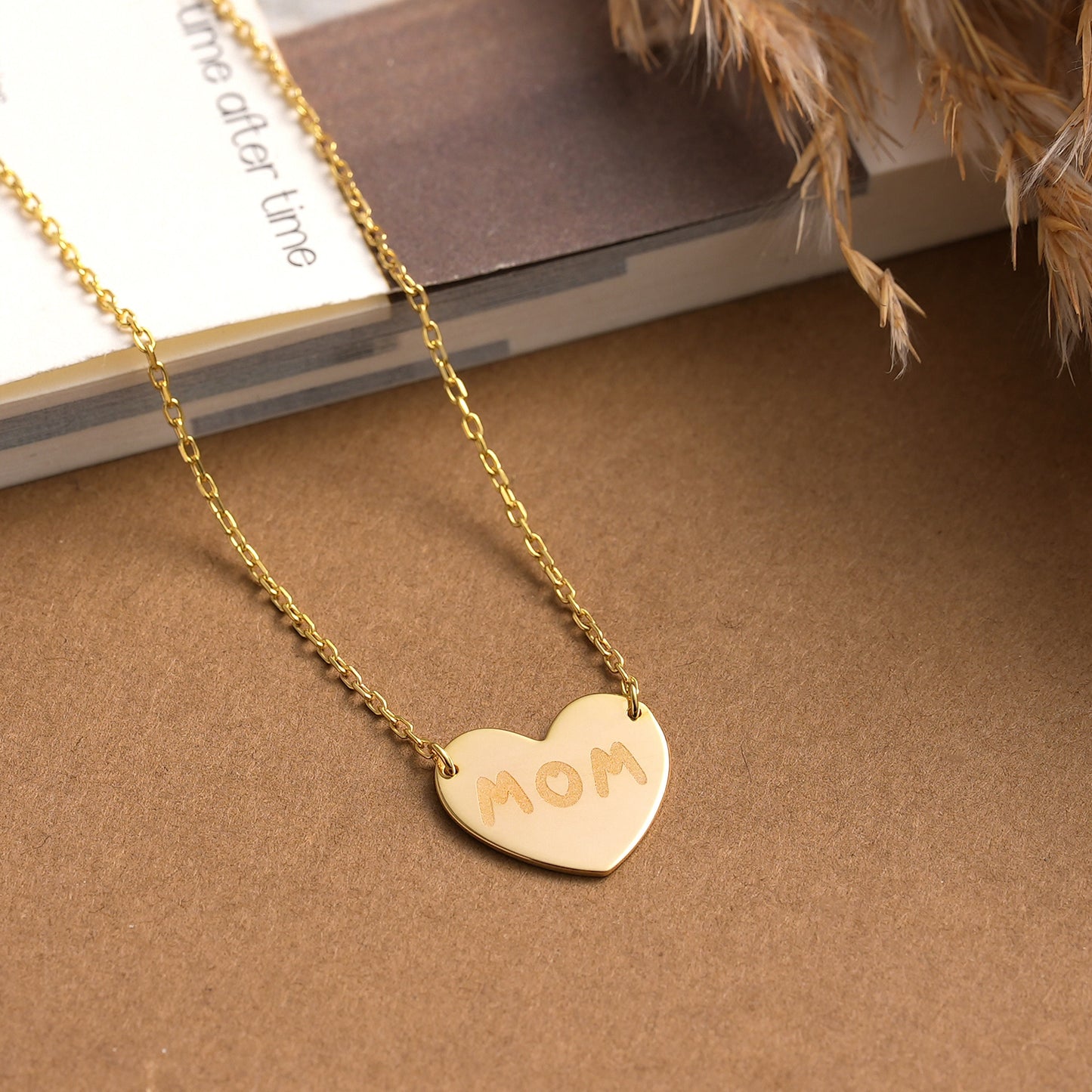 Personalized Sterling Silver Heart Necklace: Custom Engraved Charm