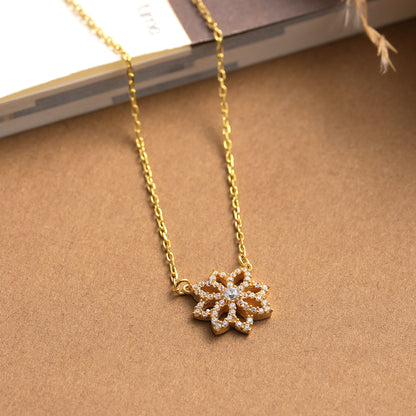 Handmade Lotus Flower Necklace: Sterling Silver or 14K Gold