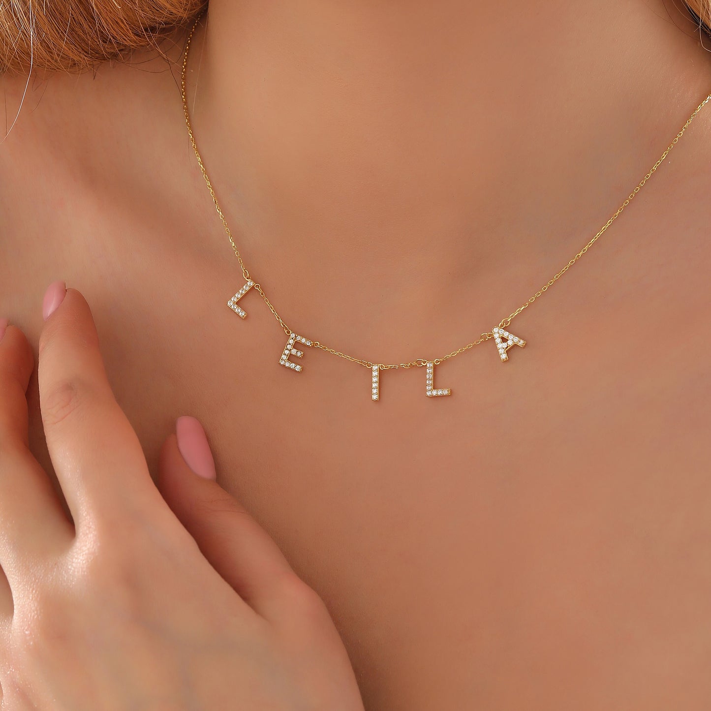 Personalized Initial Necklace: Dainty Sterling Silver Custom Letter Jewelry