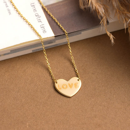 Personalized Sterling Silver Heart Necklace: Custom Engraved Charm