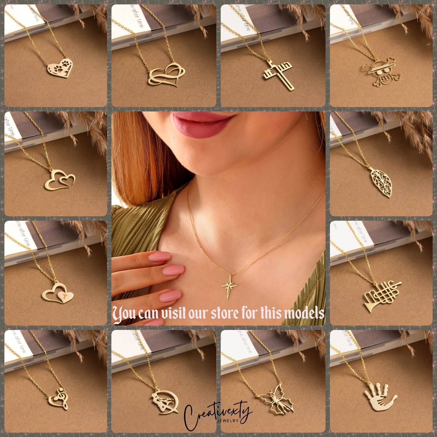 Dainty Infinity Heart Necklace: 14K Solid Gold or 925 Sterling Silver (Yellow - Rose - White)