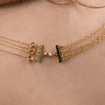 Sterling Silver Necklace Extender: Rose, White, Yellow Gold Chain Prolonger