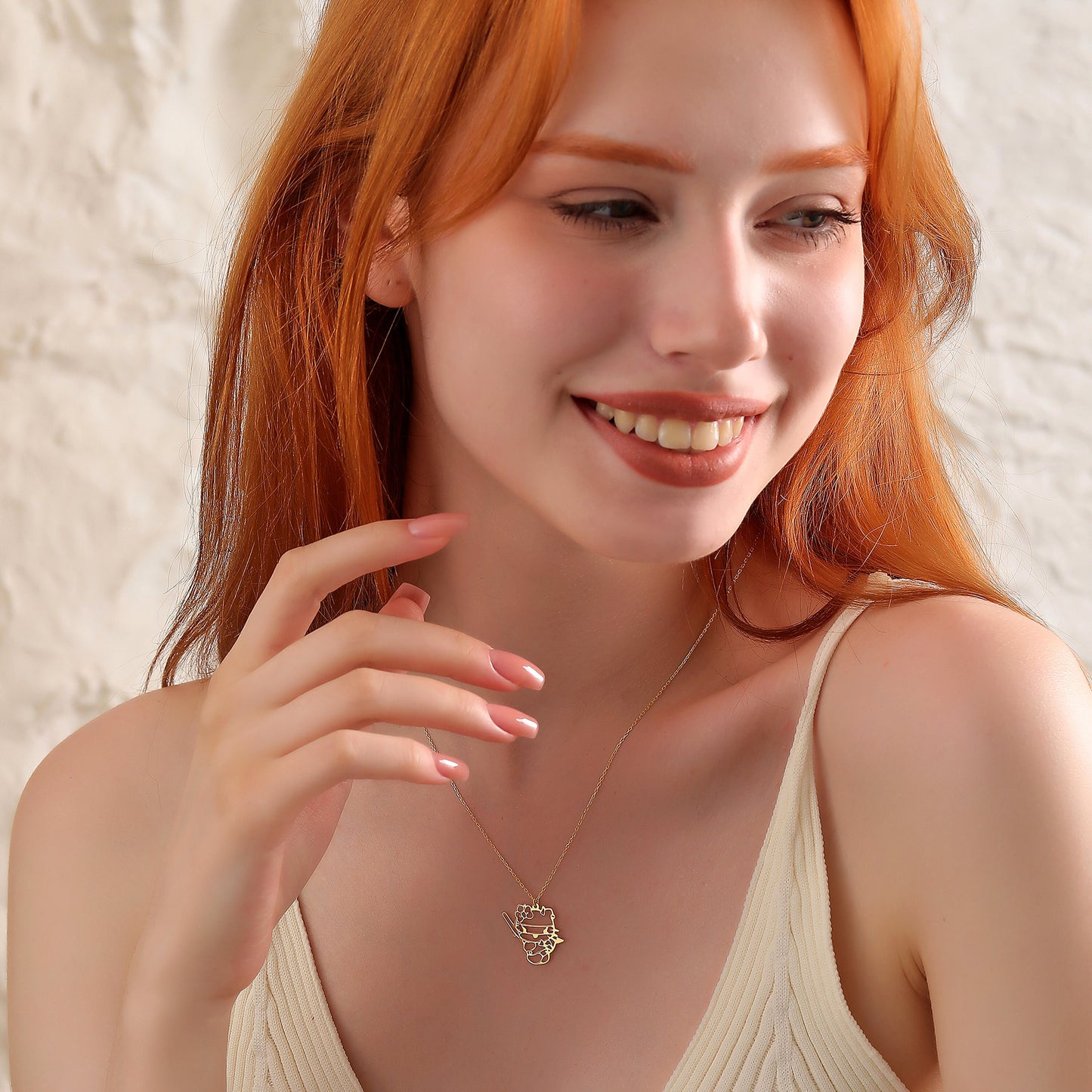 Halloween 925 Sterling Silver Necklace, Gold Plated, Custom Goth Jewelry