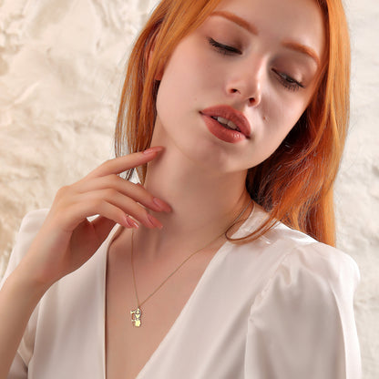 Mini Grim Reaper Necklace | 14K Gold or Sterling Silver, Gothic Halloween