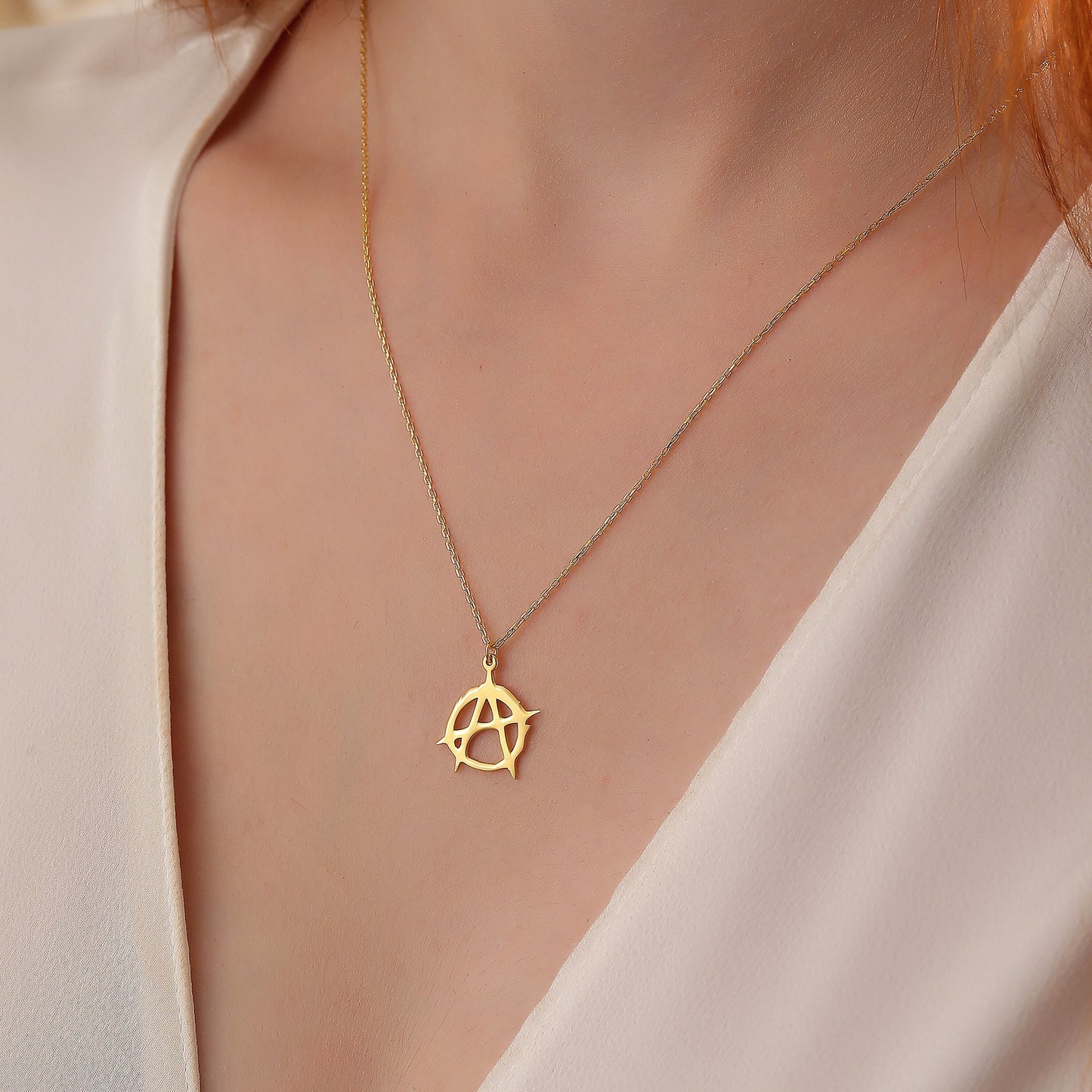 Anarchy Symbol Earrings: 925 Sterling Silver, Sons of Anarchy Jewelry