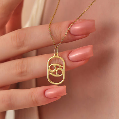 Gold Zodiac Jewelry Set: Sterling Silver Necklace, Bracelet & Earrings