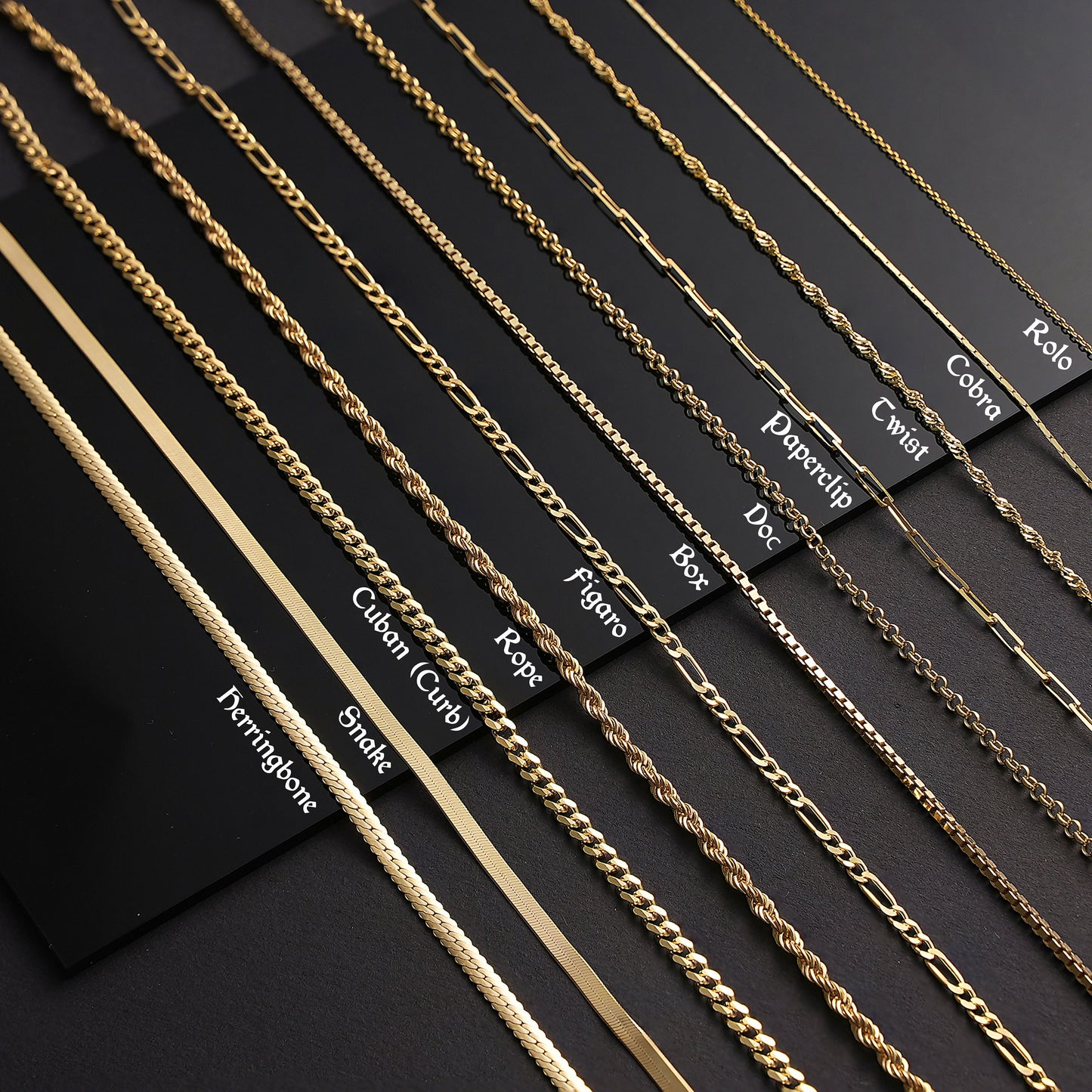 Sterling Silver Chain Necklace: Herringbone, Cuban, Figaro, and More