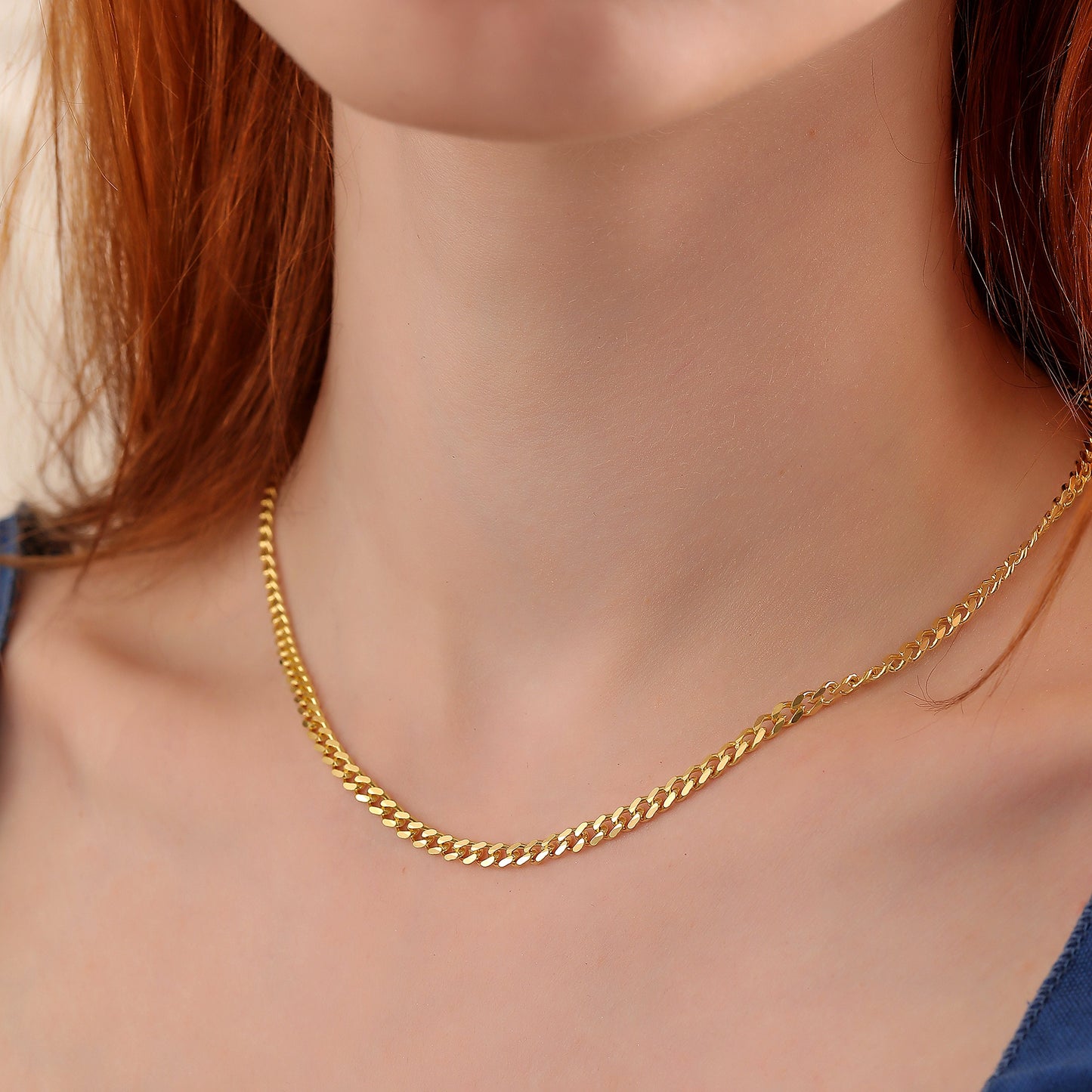 14K Gold Plated Sterling Silver Chain Necklace: Curb, Cuban, Figaro