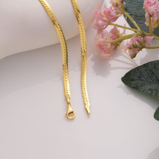 Brass Chain Necklace: Herringbone, Cuban, Figaro, and More