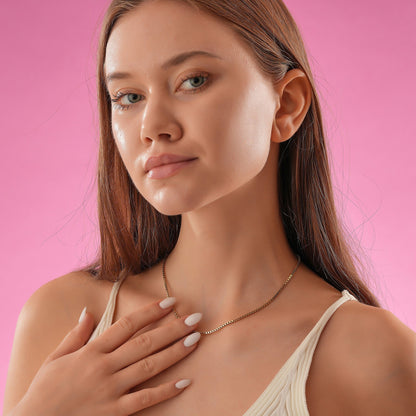 14K Gold Plated Sterling Silver Chain Necklace: Box, Curb, Cuban & More