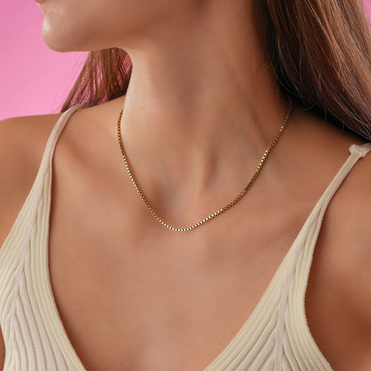 14K Gold Plated Sterling Silver Chain Necklace: Box, Curb, Cuban & More