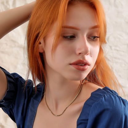 14K Gold Plated Sterling Silver Chain Necklace: Box, Curb, Cuban & More