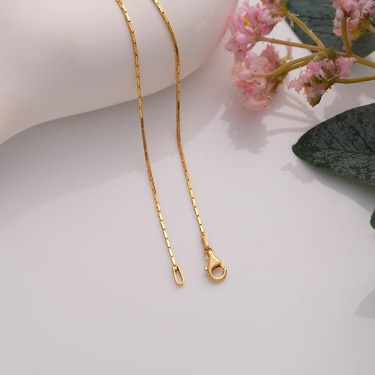 Brass Chain Necklace: Cobra, Herringbone, Cuban, and More