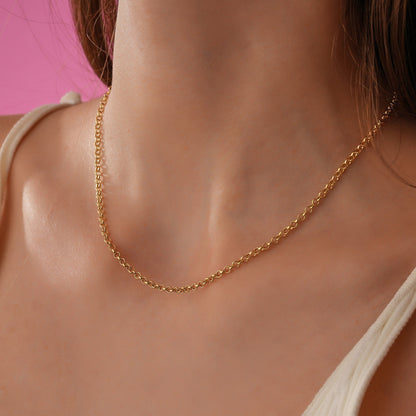 14K Gold Plated Sterling Silver Chain Necklace: Various Styles