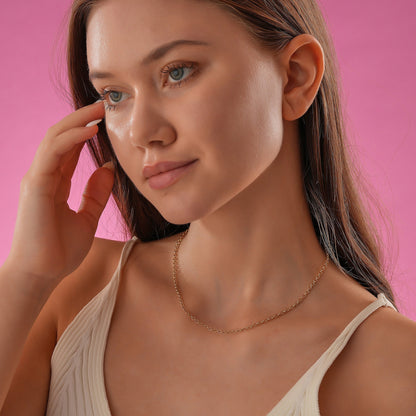 14K Gold Plated Sterling Silver Chain Necklace: Various Styles