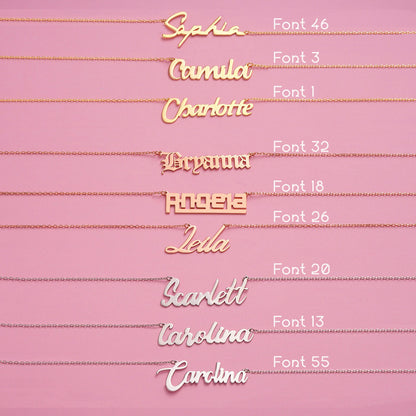 Personalized Name Necklace: Sterling Silver Nameplate Pendant