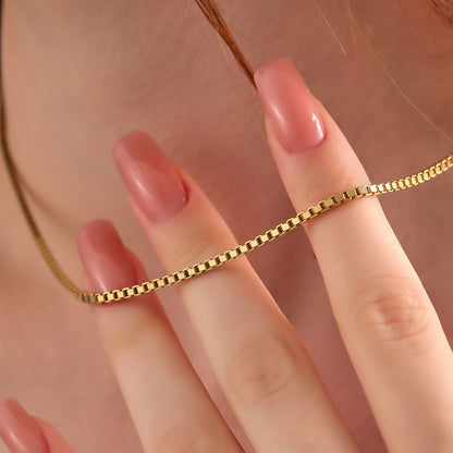 14K Gold Plated Sterling Silver Chain Necklace: Box, Curb, Cuban & More