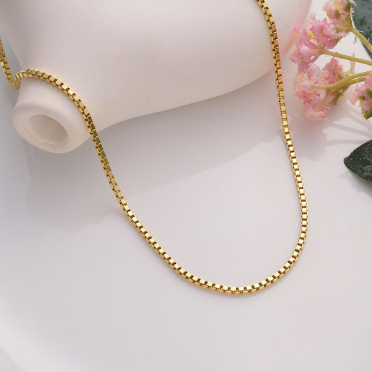 14K Gold Plated Sterling Silver Chain Necklace: Box, Curb, Cuban & More