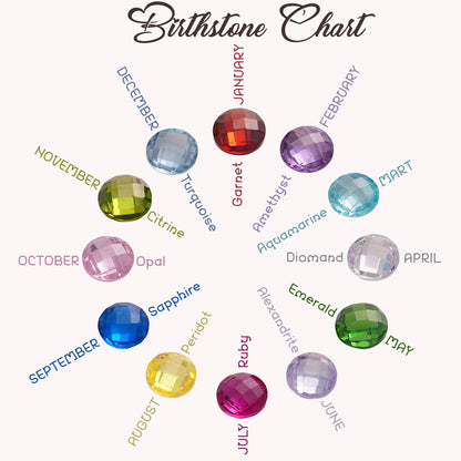 Personalized Birthstone Initial Necklace: 14K Solid Gold Monogram