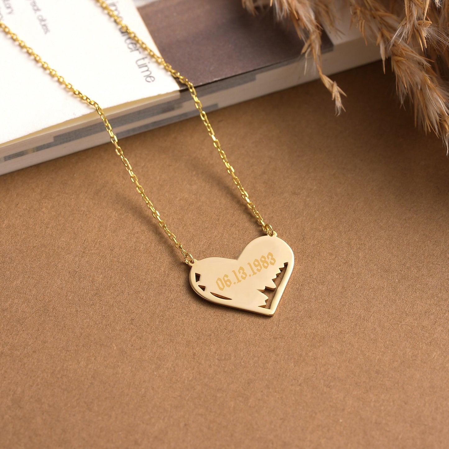 Personalized Heart Necklace: Sterling Silver or Gold Name Pendant