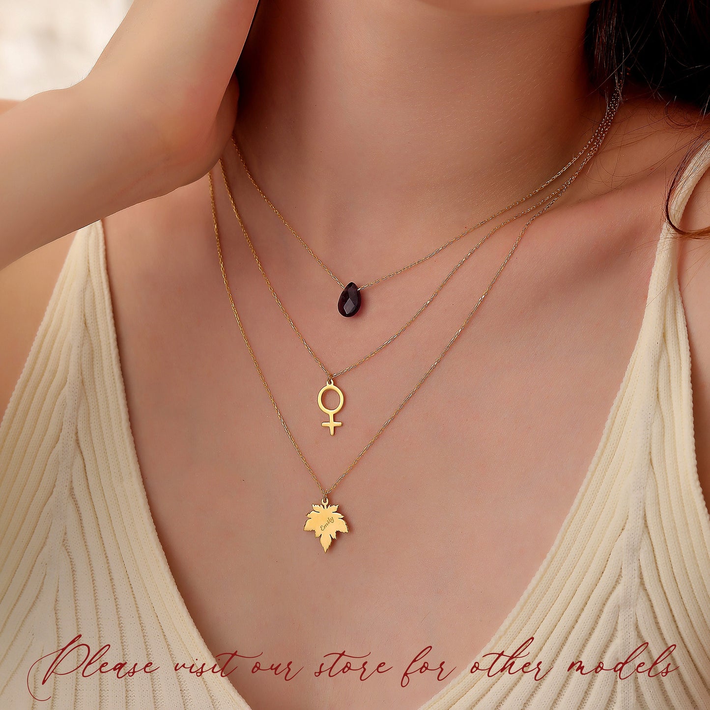 Sterling Silver Necklace Extender: Rose, White, Yellow Gold Chain Prolonger