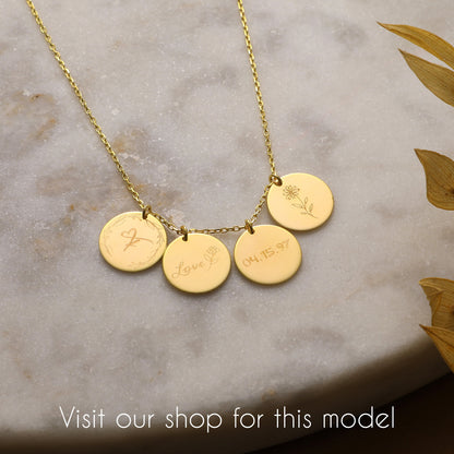 Personalized Name Tag Necklace: Sterling Silver or Solid Gold Pendant