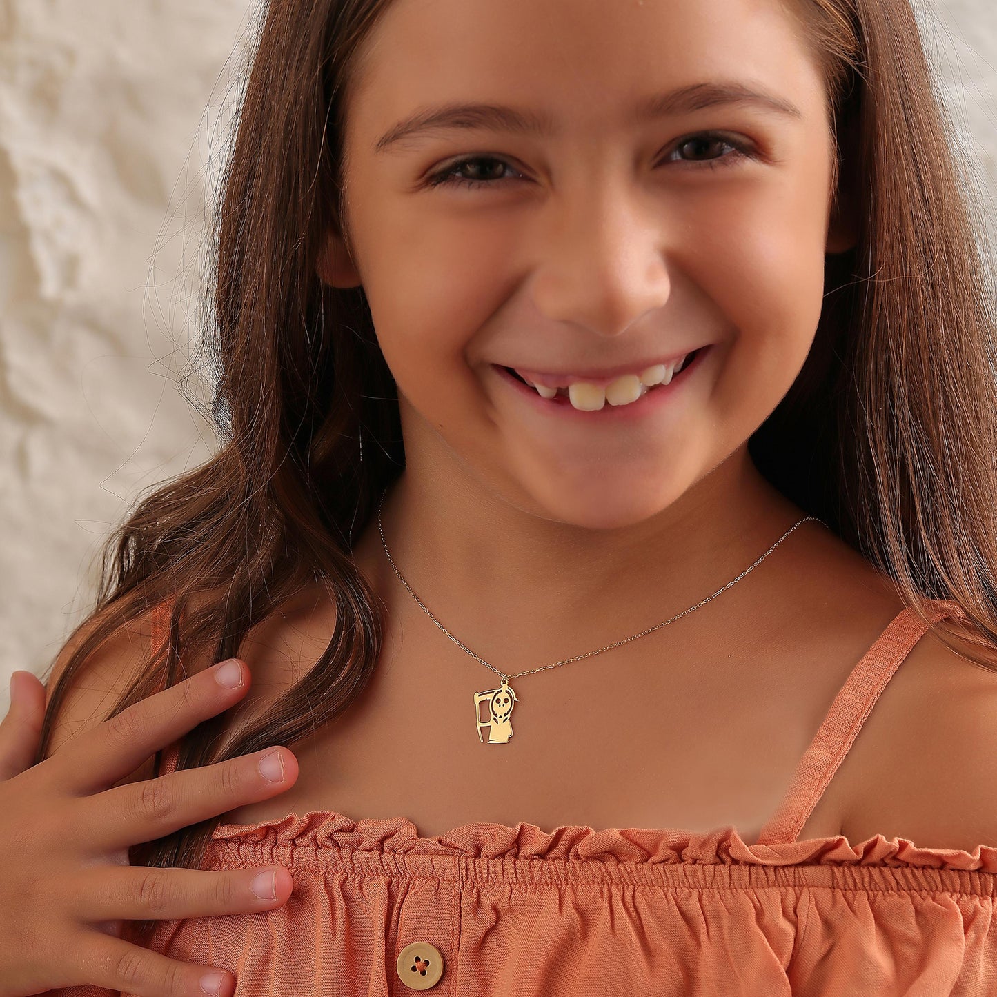 Mini Grim Reaper Necklace | 14K Gold or Sterling Silver, Gothic Halloween