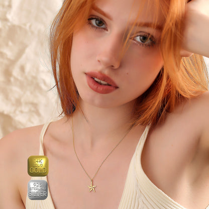 Sterling Silver Star Necklace: Celestial Jewelry, Polaris Pendant