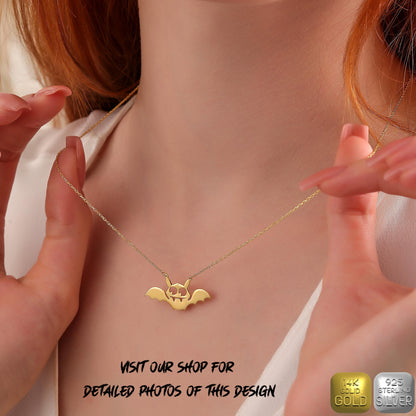 Butterfly Skull Jewelry: Sterling Silver Gothic Necklace, Earrings, Bracelet