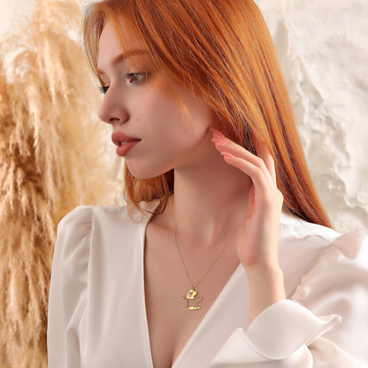 Sterling Silver Ghost Necklace, Spooky Halloween Pendant