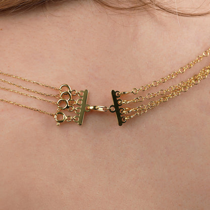 Sterling Silver Necklace Detangler: Holds 2-4 Layered Chains