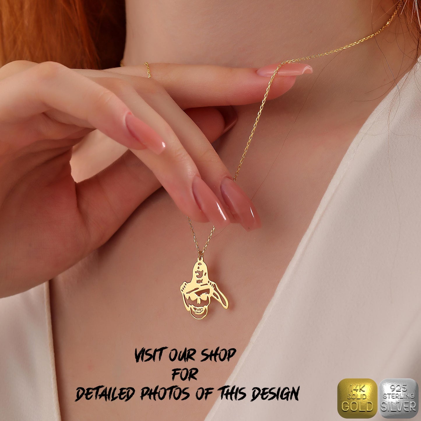 Gothic Lucifer Sigil Necklace: 14K Solid Gold or 925 Sterling Silver