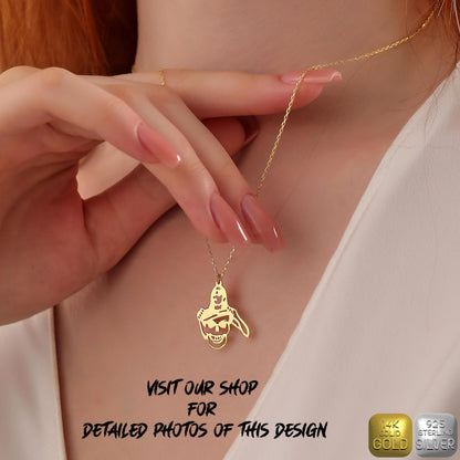 Gothic Lucifer Sigil Necklace: 14K Solid Gold or 925 Sterling Silver