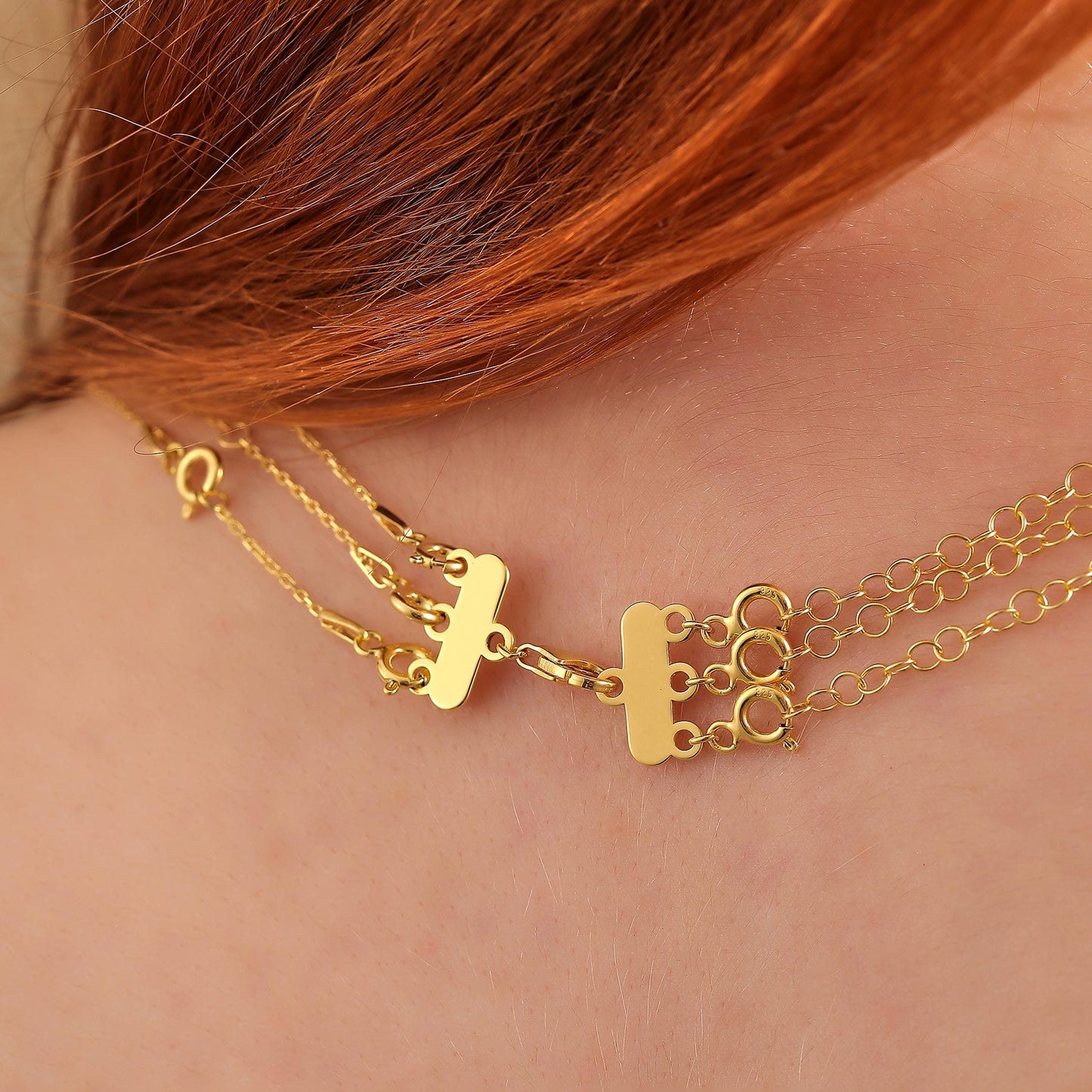 Sterling Silver Necklace Detangler: Holds 2-4 Layered Chains