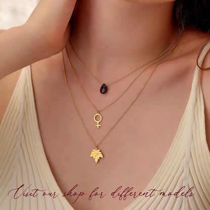 Gothic Lucifer Sigil Necklace: 14K Solid Gold or 925 Sterling Silver